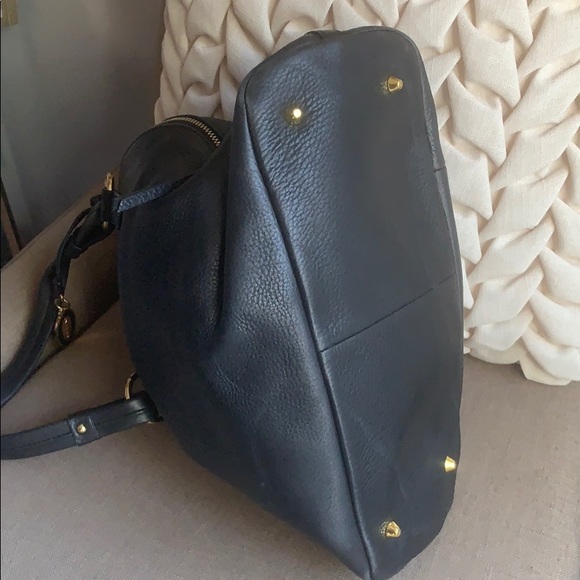 Cynthia Rowley Black Pebbled Leather Bowler - Picture 4 of 8